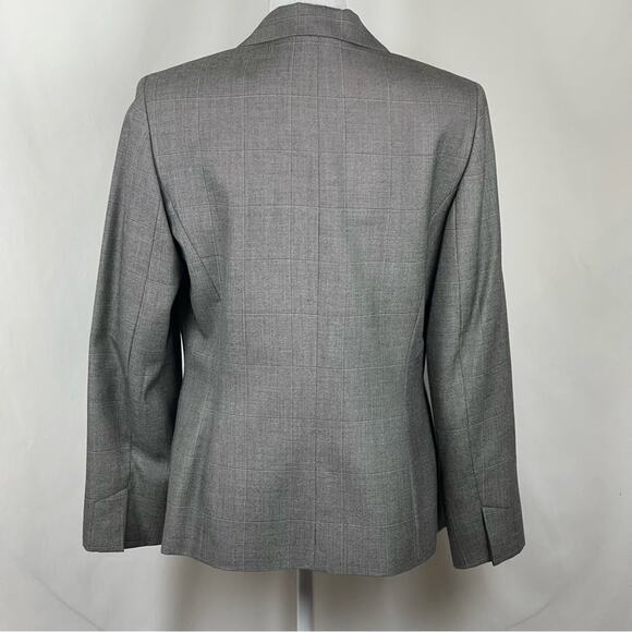 Anne Klein Black & White Plaid Print Career Academia Jacket Blazer NWOT Size 10 - Picture 4 of 11